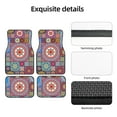 thumbnail image 5 of ZICANCN Waterproof Car Floor Mats Full Set, Abstract Ethnic Flowers Automotive Carpet Mats for Vehicle Trucks Suv Jeep, 4 Pieces, 5 of 6