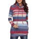 thumbnail image 2 of Sudadera con capucha y cuello vuelto para mujer, con patchwork, manga larga y cordón ajustable METRO, 2 of 9