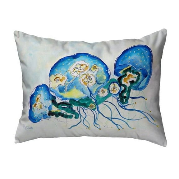 Betsy Drake NC1020 16 x 20 in. Multi Jellyfish Non-Corded Indoor & Outdoor Pillow
