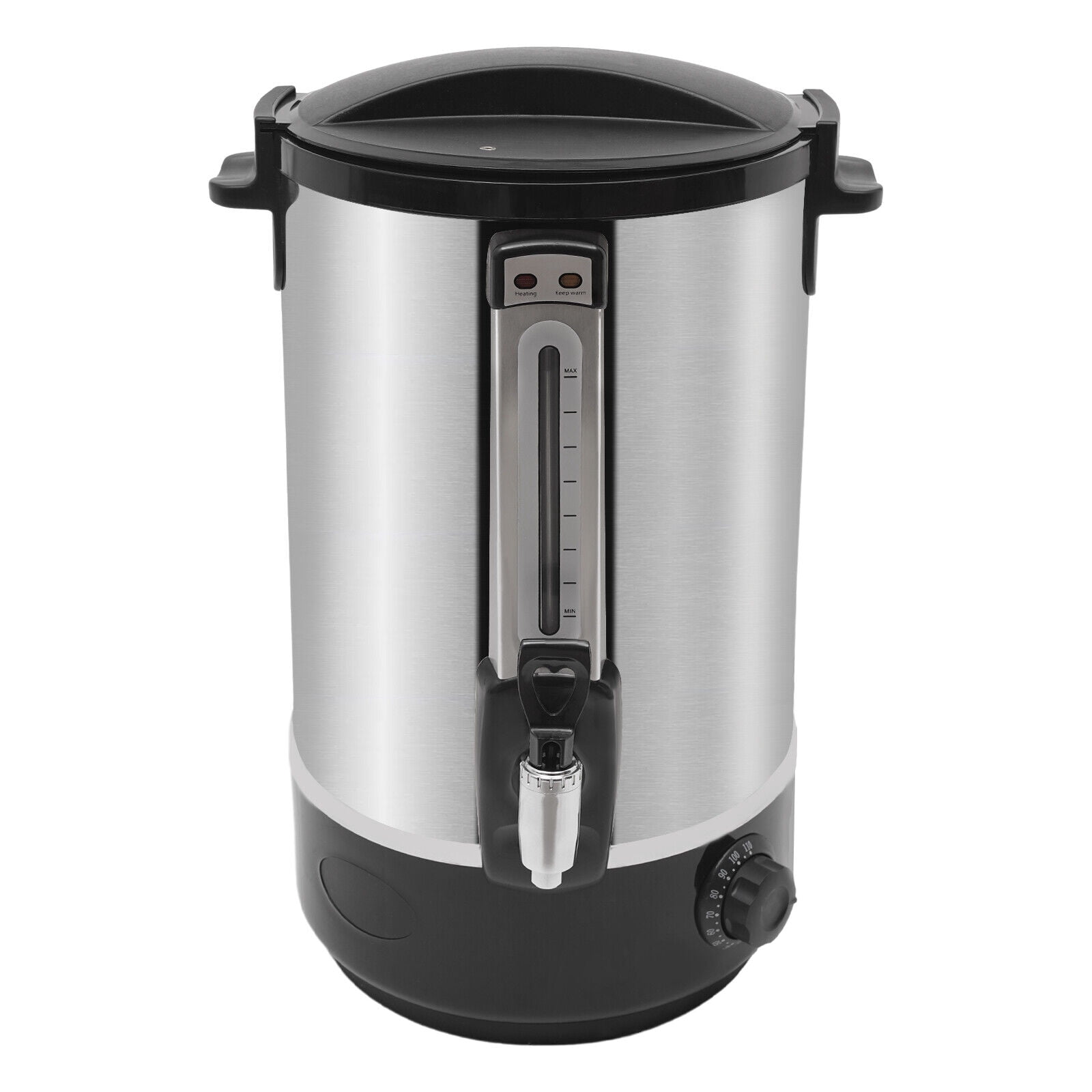 2-layer Stainless Steel Commercial Water Bucket, Electric Hot Water Bucket 16L Beverage Dispenser