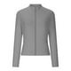 thumbnail image 5 of Camisa gris para mujer,Top corto de manga larga con protección solar para mujer, camisa con cremallera completa UPF y lentejuelas, blusa informal de poliéster para uso diario, sopatenor, 5 of 9