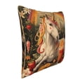 thumbnail image 2 of Fotbe Countryside Fruit White Horse Pattern Velvet Decorative Throw Pillow Covers with Elegant Piping, Soft Plush Cushion Cover for Sofa, Bed, Car, Office-18"x18", 2 of 8