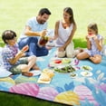 thumbnail image 4 of Easter Colorful Eggs and Leaves Camping Mat Picnic Blanket Waterproof Sand-proof for Beach Lawn Park 78" x 78", 4 of 6