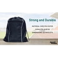 thumbnail image 4 of Two-Tone Drawstring Backpack Non-Woven - 10 pack - Durable Sports Backpacks - Ideal for School, Sports, Travel, Gym & More - Black, 4 of 5