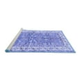 thumbnail image 2 of Ahgly Company Machine Washable Indoor Round Oriental Blue Traditional Area Rugs, 4' Round, 2 of 4