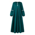 thumbnail image 5 of Keeccty Muslim Frock Full Length Loose Fit Kaftan Dress, 5 of 6