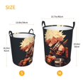thumbnail image 5 of Katsuki Bakugo Laundry Basket Foldable Circular Dirty Clothes Toys Storage Organizer Bin Basket with Handles, Round Hamper For Bedroom Livingroom Bathroom, 5 of 8