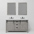 thumbnail image 5 of Marsyas 60 in W Ash Grey Double Vanity, Cultured Marble Top, Faucet Set and 24 in Mirrors, 5 of 8