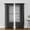 Black, variant on White Lace Curtains for Bedroom Living Room Vintage Floral Embroidered Sheer Voile Window Sets Durable Rose Lace Fabric Rod Pocket Curtain Drapes for Christmas Decoration, 2 Panels
