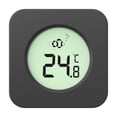 thumbnail image 2 of 2-In-1 Aquarium Magnetic Algae Brush with Digital Thermometer, Colorful Smart Temperature and Strong Magnetic Scrubber for Glass Fish Tank Cleaning, Black, 2 of 9