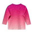 thumbnail image 5 of KAUOD Teen Girls Sequins Shirt 3/7 Sleeve Crew Neck Soft Tshirts Clothes Kids Lightweight Fit Cotton Pullover Tops Outfits, 5 of 5