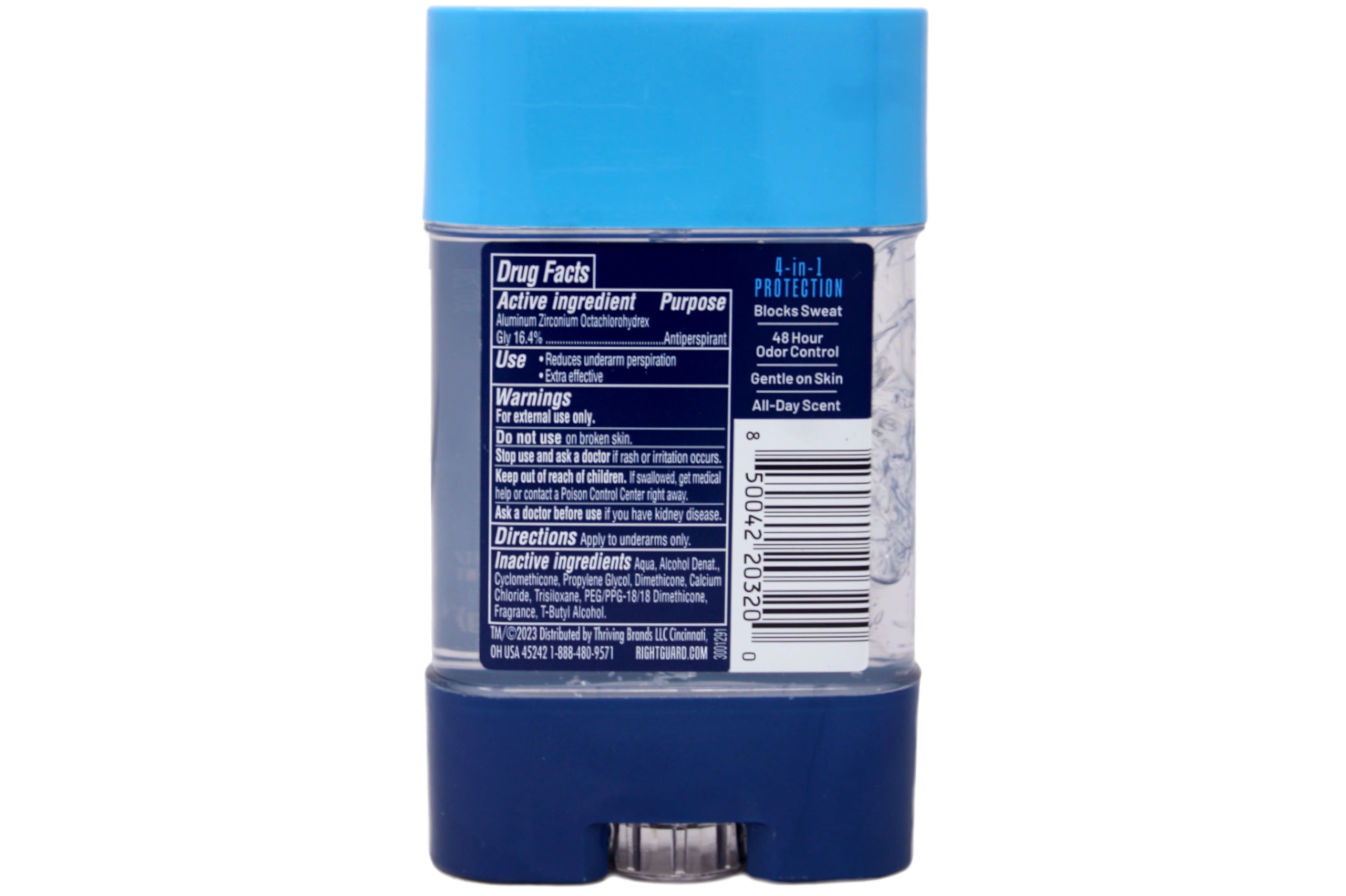 Right Guard Sport 3D Odor Defense, Anti-Perspirant Deodorant Clear Gel, Fresh 3 oz (Pack of 6)