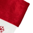 thumbnail image 3 of Northlight 19" Red and White Velvet Embroidered Snowflake Christmas Stocking, 3 of 6