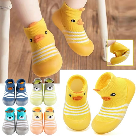 Baby Toddler Sock Shoes Infant First Walking Floor Shoes Indoor Anti-Slip Slippers for Baby Girls Boys