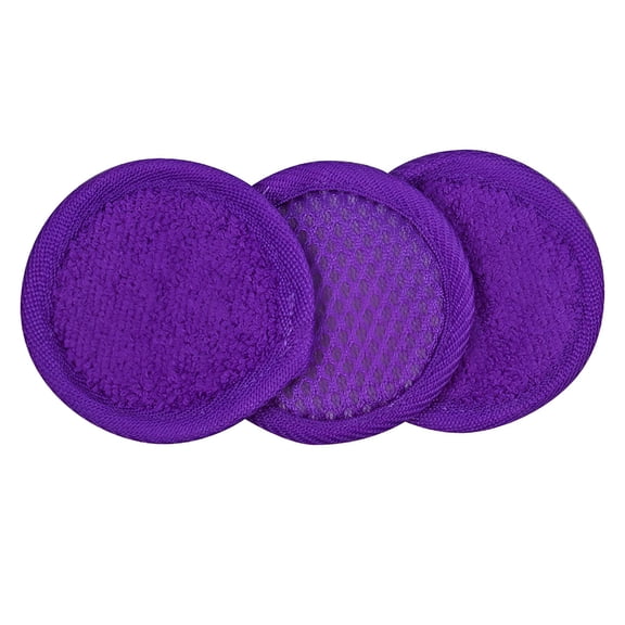 ACDANC Face Scrubber - Facial Cleansing Brush Microfiber Spa Facial Scrubbers, 6 units - Purple