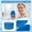 Blue, variant on Portable Braces Cleaning Box, Denture Cleaner Container with Built-in Brush, Travel Teeth Case for Retainer and Aligner, Home and Hotel(Blue)