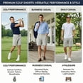 thumbnail image 5 of MEILIHUA Men's 9" Golf Shorts with Hidden Expandable Waist, Flat Front Dress Shorts, Lightweight Performance Bermuda, 5 of 11