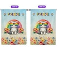thumbnail image 2 of American Shorthair Celebrates Rainbow Pride Month LGBT LGBTQ+ House Flag 28x40in Double Sided Cat Lover Kitten Owner Gifts Outdoor Decor - 01003, 2 of 5