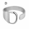 thumbnail image 1 of CUITING Fashion Adjustable Initial Alphabet Letter A-Z Ring Finger Rings Women Jewellery-Silver C, 1 of 9