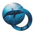 thumbnail image 2 of Balery Ocean Dolphin Fish School Fundas de asiento para taburete de bar redondo de tela de terciopelo ajustables que protegen de arañazos y manchas para sillas de 14 a 17 pulgadas.-12 inch, 2 of 7