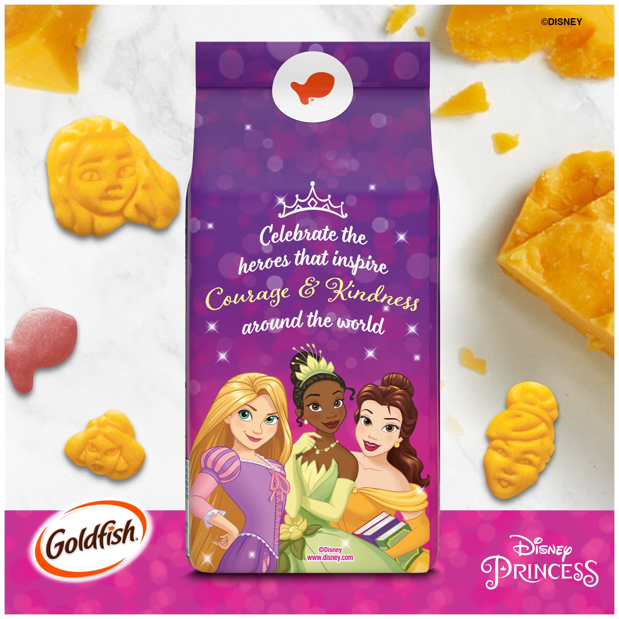Goldfish Disney Princess Cheddar Crackers, Snack Crackers, 6.6 oz Bag
