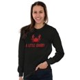 thumbnail image 4 of A Little Crabby Cranky Beach Lover Plus Size Long Sleeve Graphic Tee Shirt Brisco Brands 2X, 4 of 5