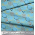 thumbnail image 3 of Soimoi Blue Velvet Fabric Lemon Slice Vegetable Fabric Prints By Yard 58 Inch Wide, 3 of 3