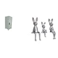 thumbnail image 1 of Organizador De Armario De Almacenamiento Apilable Que Ahorra Espacio Con Estatuas De Figuras De Familia De Conejos Para Exhibir En El Escritorio Del Hogar, Apartamento Y Decoración De, 1 of 8
