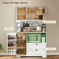 thumbnail image 4 of HOMCOM 64" Kitchen Pantry Cabinet, Kitchen Hutch with 3 Cabinets, 2 Drawers, 4 of 10