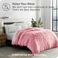 thumbnail image 5 of Bare Home Shaggy Faux Fur Duvet Cover - Ultra Soft - Fluffy Crystal Velvet - King/Cal King, Light Pink, 5 of 8