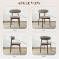 thumbnail image 5 of Upholstered Dining Chairs (Set of 2) — Modern Wooden Side Chairs with Foot Pegs for Kitchen & Dining,Camel, 5 of 7