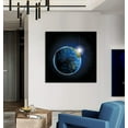 thumbnail image 3 of Earth And Sun Canvas Art Outer Space Universe Astronomy Picture Wall Art Galaxy Earth Moon Framed Painting Wall Decor For Home Office Bedroom Reeady to Hang, 3 of 6