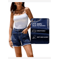 thumbnail image 5 of DOKOTOO Women's Jean Shorts Casual Summer Denim Shorts with Raw Hem and Large Pockets High Waisted Stretchy Distressed Shorts, 5 of 8