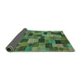 thumbnail image 2 of Ahgly Company Indoor Square Abstract Turquoise Blue Modern Area Rugs, 8' Square, 2 of 4