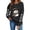 Black, variant on Women's Snowman Graphic Sweatshirt Crew Neck Long Sleeve Snowflake Sleeve Casual Pullover Top