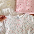thumbnail image 4 of Amidoa Girls Summer 2 Piece Outfits Floral Print Cotton Short Sleeve and Casual Shorts Kids Clothing Set Multicolor Size 2T Multicolor Size 2T, 4 of 6