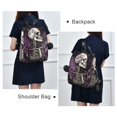 thumbnail image 4 of FORMRS Women's Travel Backpack Purse Anti-Theft Hidden Pockets Casual Shoulder Bag, Purple Skull Pattern, 4 of 7