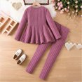 thumbnail image 4 of Baby Girls Clothes Toddler Girl Outfits Fall Infant Long Sleeved Print Top Pants Two Piece Set Casual Ruffle Sleeve Shirt Teen Girl Clothes Kaprioy Girls Clothes Fall Winter, 4 of 4
