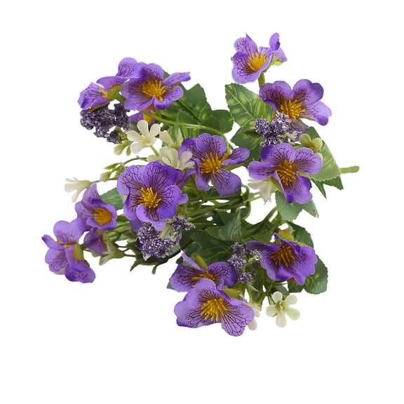 ToyKingdee Artificial Wildflower Floral Stem, Realistic Faux Violet Bush for Home Decor and Event Arrangements