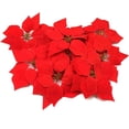 thumbnail image 1 of Paquete de 20 flores artificiales para árbol de Navidad de 8 pulgadas (rojo), 1 of 4