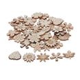 thumbnail image 1 of 50pcs de con Forma de Flor, Arbol corte de rebanadas de para Decoración de Ceremonias y Celebraciones 2 cm Macarena Colgante de adorno de madera, 1 of 8