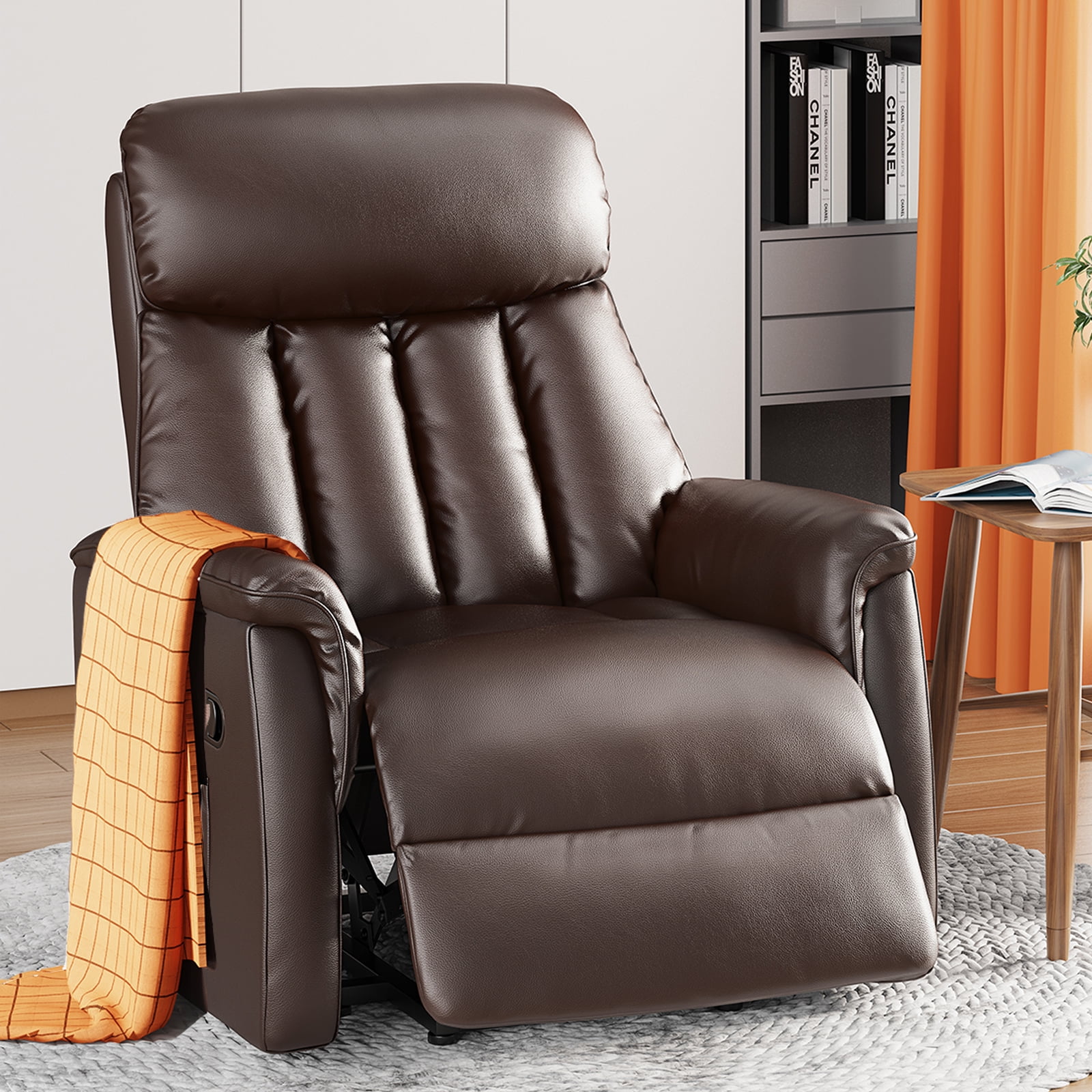 Luxury 12 in 1 Wing Back Leather Recliner Chair Massage Heated Seat Armchair UK 