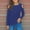 Navy, variant on SERTG Kids Casual Cold Shoulder Shirts Long Sleeves Crewneck Loose Blouses Solid Color Spring Fall Tops for Children 3-12 Years (Purple,7 Years)