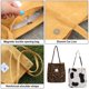 thumbnail image 3 of Bolso de lona Bolso de pana para mujer Cartera con correa de hombro de lona, bolsillo interior estilo: estilo1;, 3 of 5