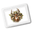 thumbnail image 3 of Deer Head Edible Frosting Photo Cake Topper, 3 of 3