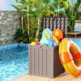 thumbnail image 3 of 50 Gallon Resin Deck Box, Lockable Patio Outdoor Storage Box for Furniture, Garden Tools and Tools Storage, Waterproof Outside Storage Boxes - Gray, 3 of 7