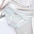 thumbnail image 2 of Womens High Waist Sexy Lace Mesh Underwear Womens Underwear Comfortable Lace Thong Ruffled Panties Women Pack Barely There Panties for Women Bikini Lot Feel Foxy Booster on Clearance L White, 2 of 3