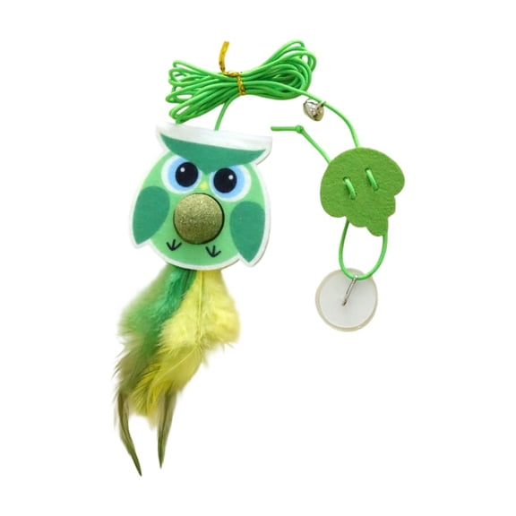 1Pc Cat Self-Playing Toy Hanging Door Felt Swing Elastic Rope Feather Hanging Teaser Wand - Interactive Cat Toy For Indoor Cats - Entertain Your Feline Friends With Hanging Fun