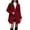 Wine, variant on Wool Coats for Women, Women's Peacoat Double Breasted Pea Coat Mid-Length Dress Coat Warm Winter Overcoat(Dark Gray,S)