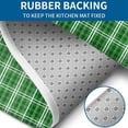 thumbnail image 4 of Green White Checkerboard Checkered Pattern Bathroom Rugs Sets 3 Piece,Toilet Cover Set,Absorbent Non Slip Bathroom Mats Sets with U-Shaped Contour Rug Toilet Rug Set, 4 of 5